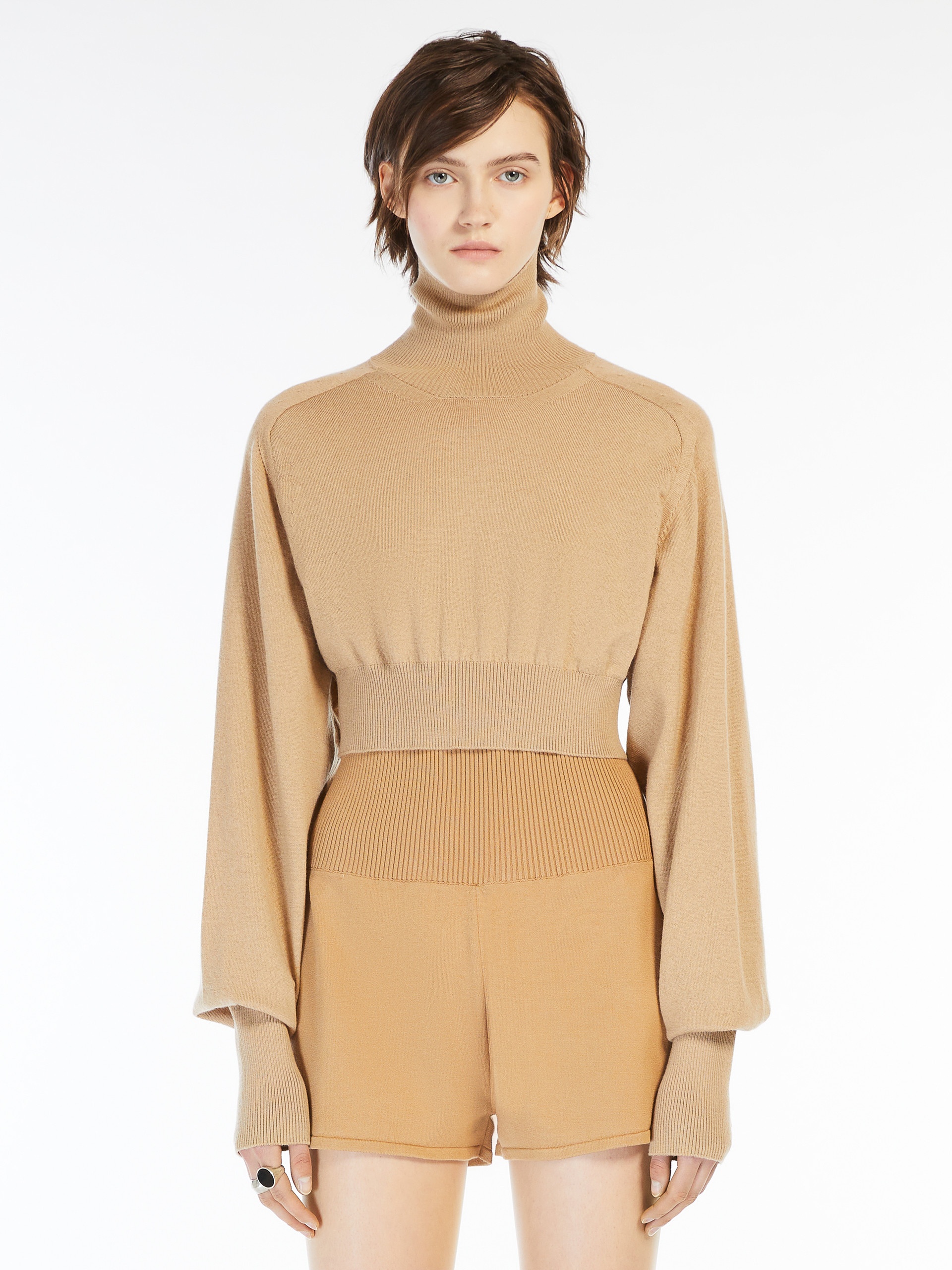 ULULATO Cropped mock polo-neck sweater - 3