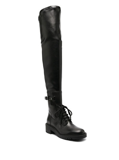 Valentino Rockstud over-the-knee combat boots outlook