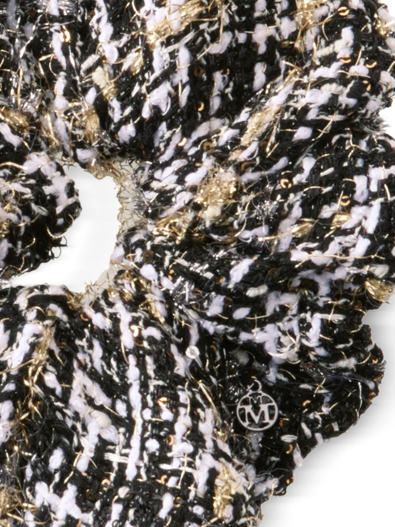 MAISON MICHEL tweed scrunchie outlook