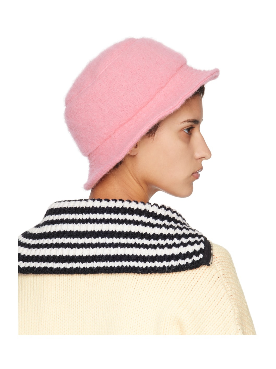 Pink Brushed Alpaca Bucket Hat - 3