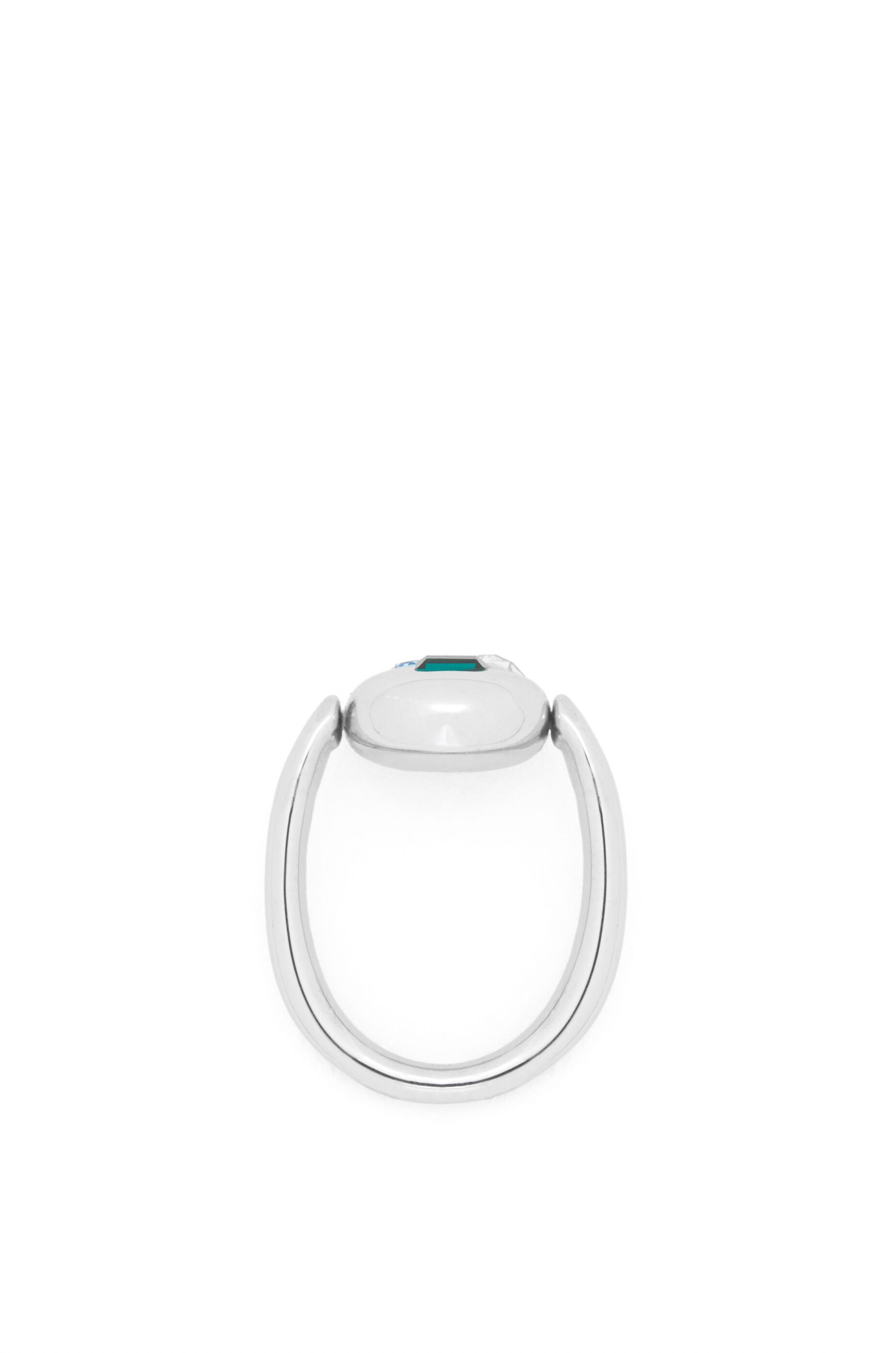 Anagram Pebble ring in sterling silver and crystals - 5
