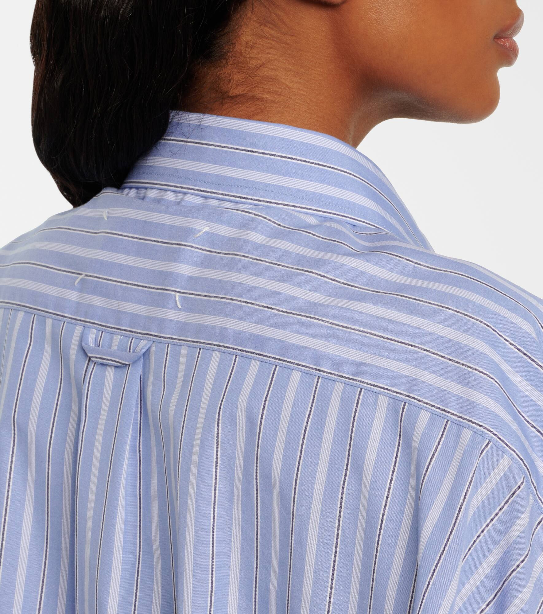 Striped cotton poplin jumpsuit - 6