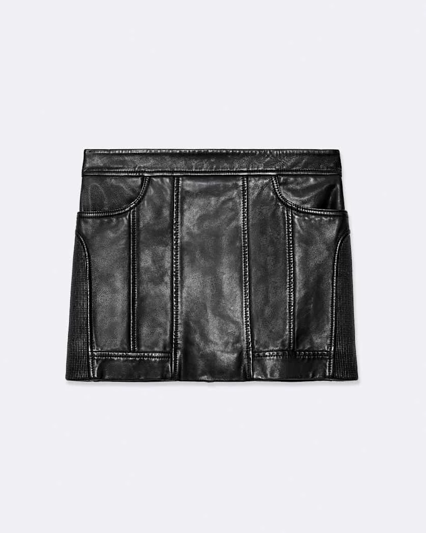 ENDRY LEATHER MINI SKIRT - 1