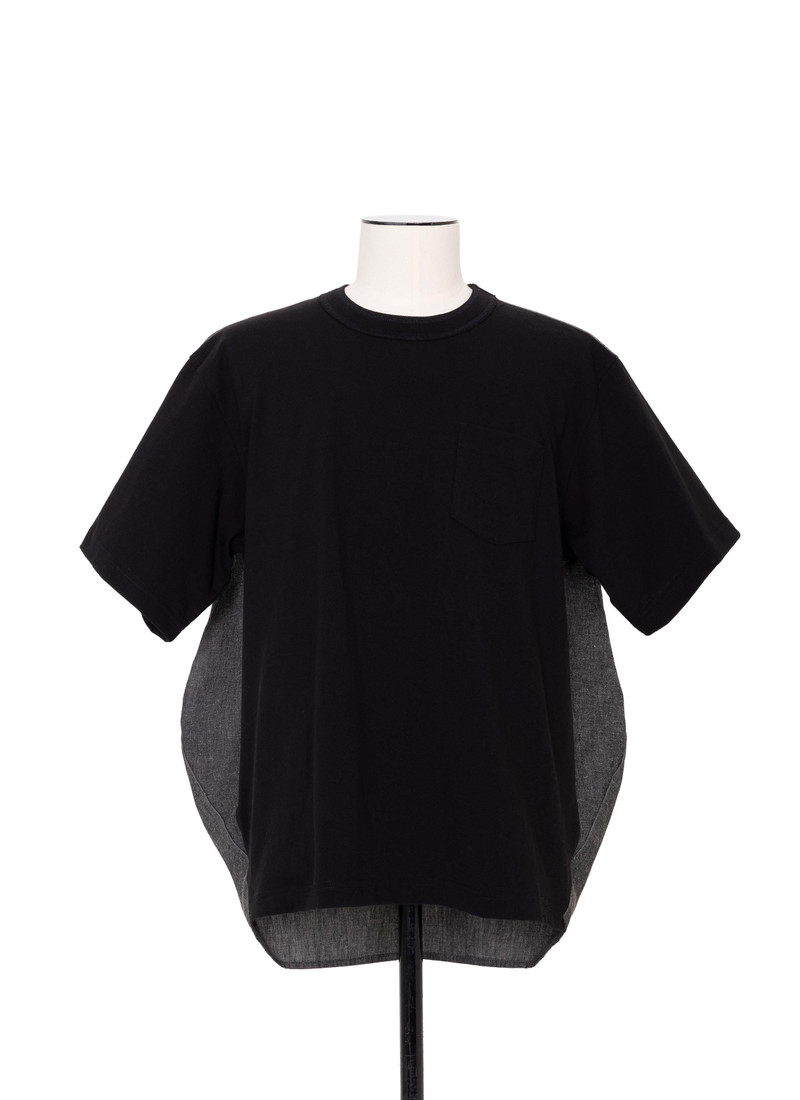 Light Weight Denim x Cotton Jersey T-Shirt 1