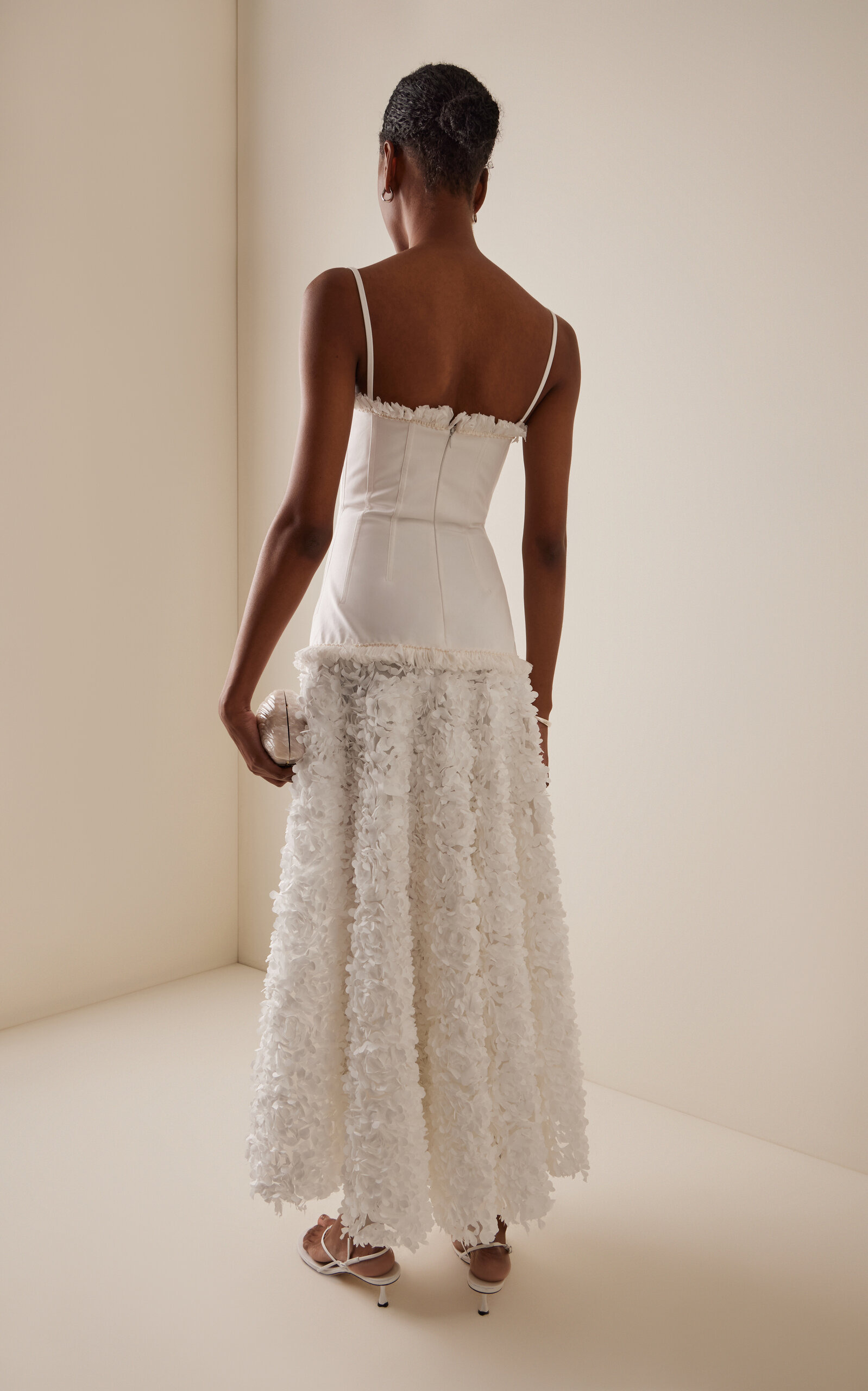 Maitland Appliquéd Cotton Maxi Dress white - 4