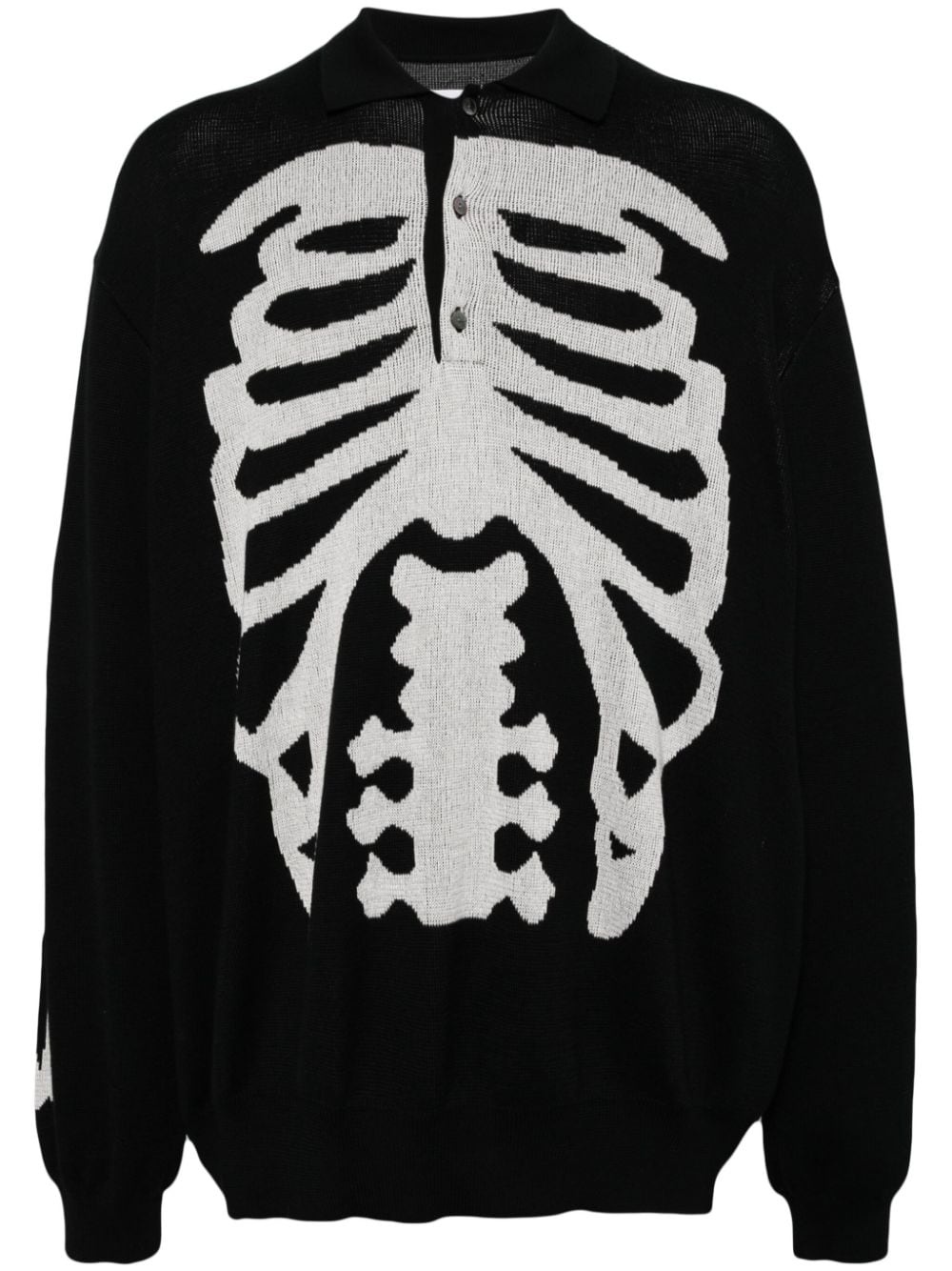 bone polo collar sweatshirts - 1