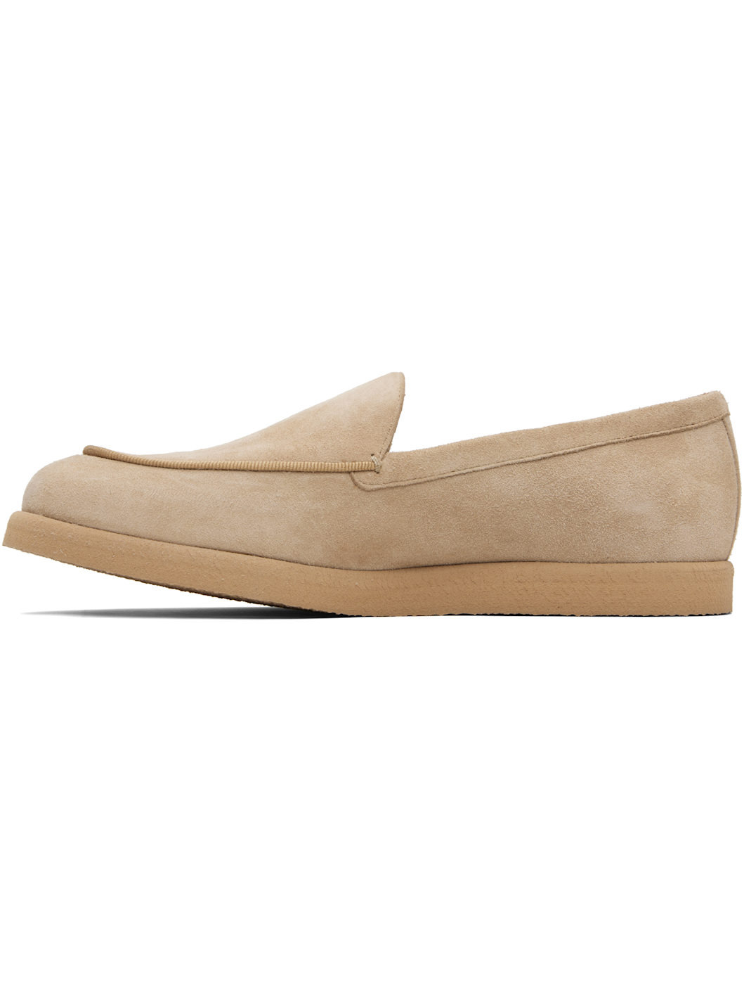 Beige Soft Moc Loafers - 3