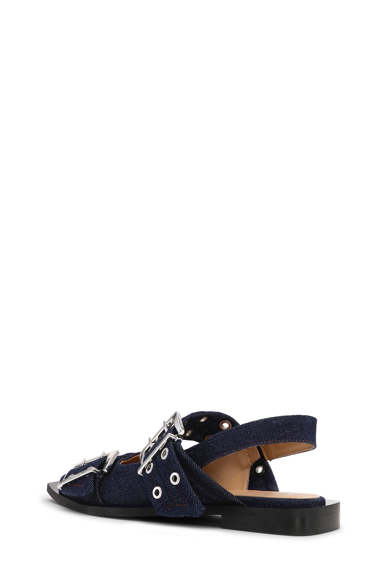 DENIM FEMININE BUCKLE BALLERINAS - 3