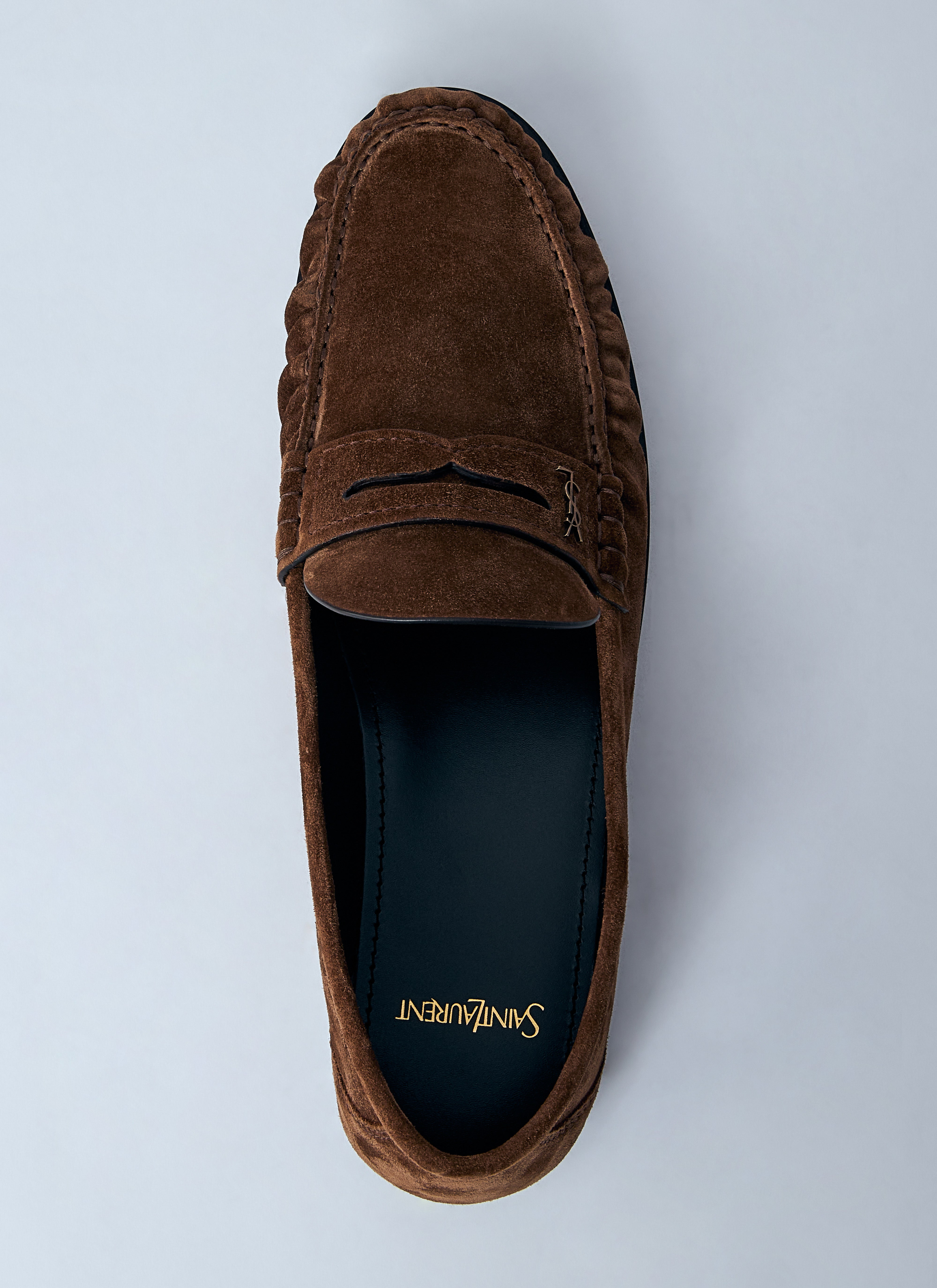 Saint Laurent Men Laurent Suede Loafers - 6