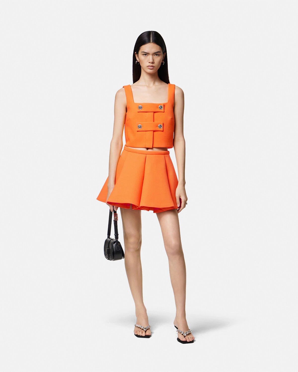 Box Pleat Mini Skirt - 2