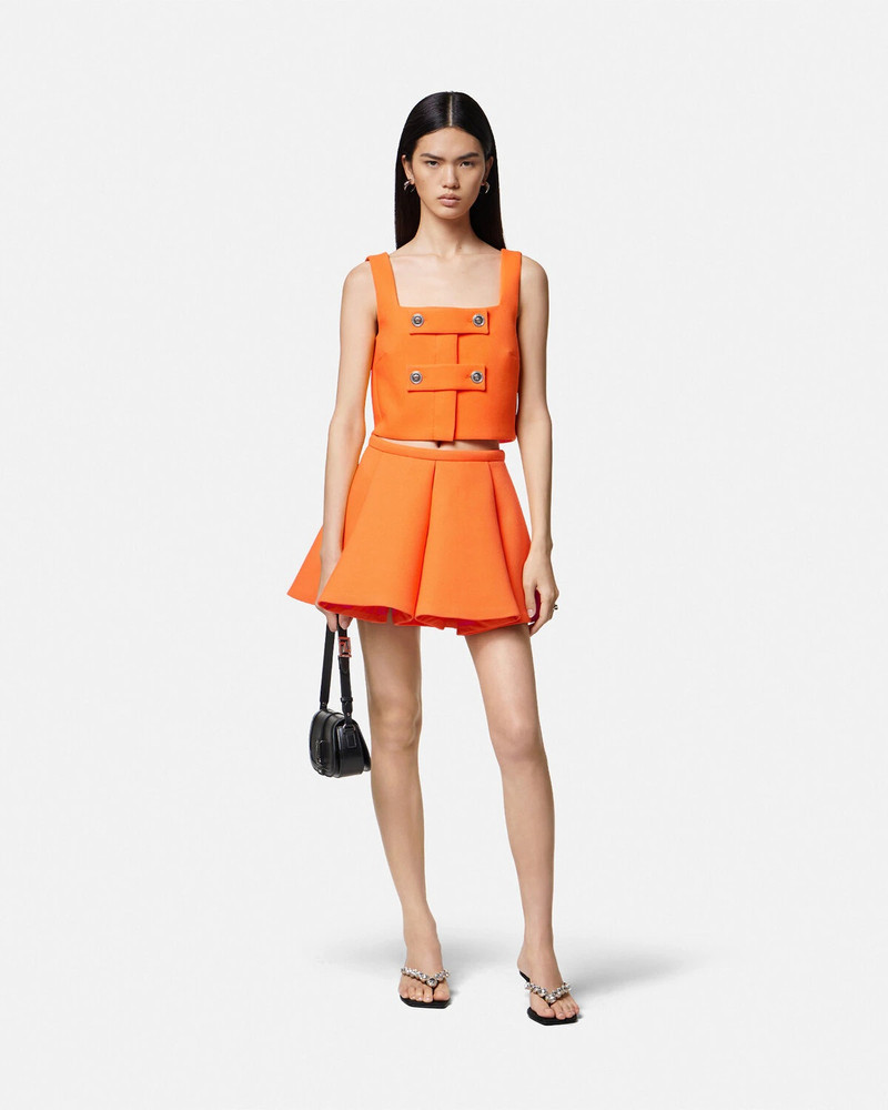 VERSACE Box Pleat Mini Skirt outlook