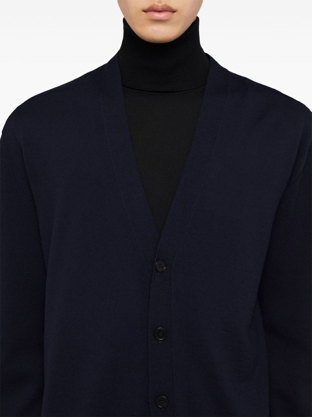 V-neck wool cardigan - 4