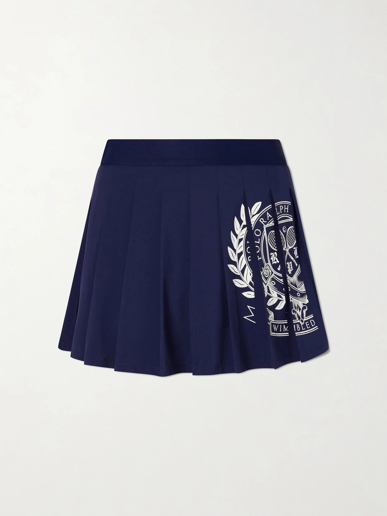 + Wimbledon Pleated Logo-printed Crepe Mini Skirt - 1