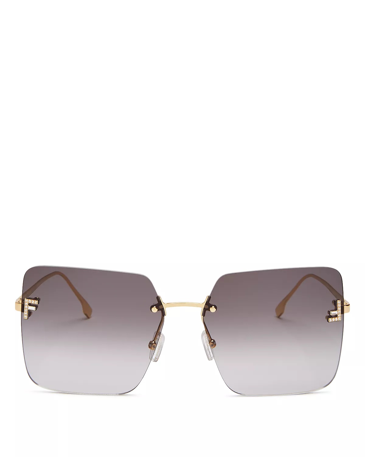 Rimless Square Sunglasses, 59mm - 3