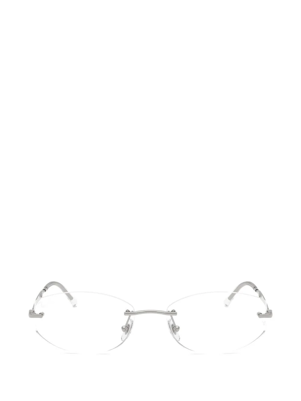 rimless geometric-frame glasses - 1