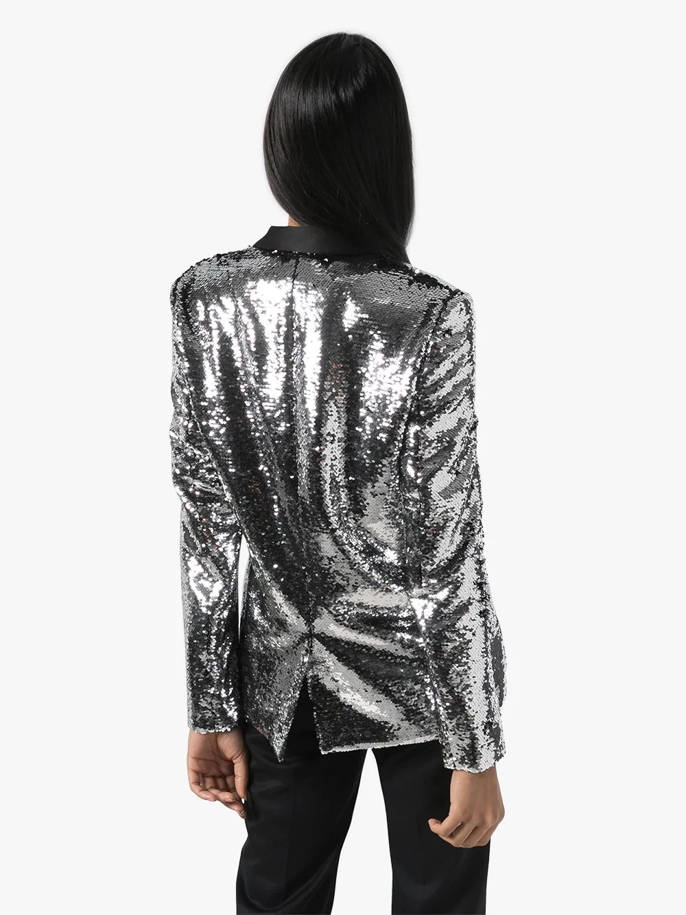 single-breasted sequin blazer - 3