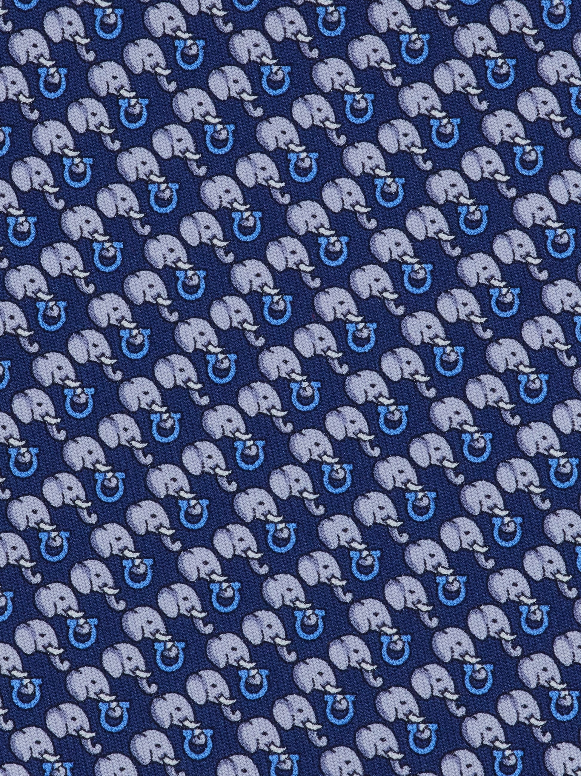 Elephant print silk tie - 2