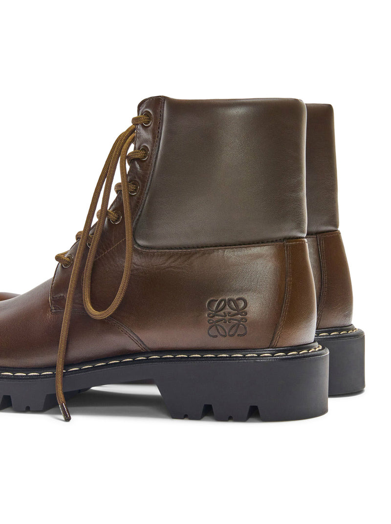 Loewe Men Sierrain Military Ankle Boots Vegetable Tanned Calfskin - 4