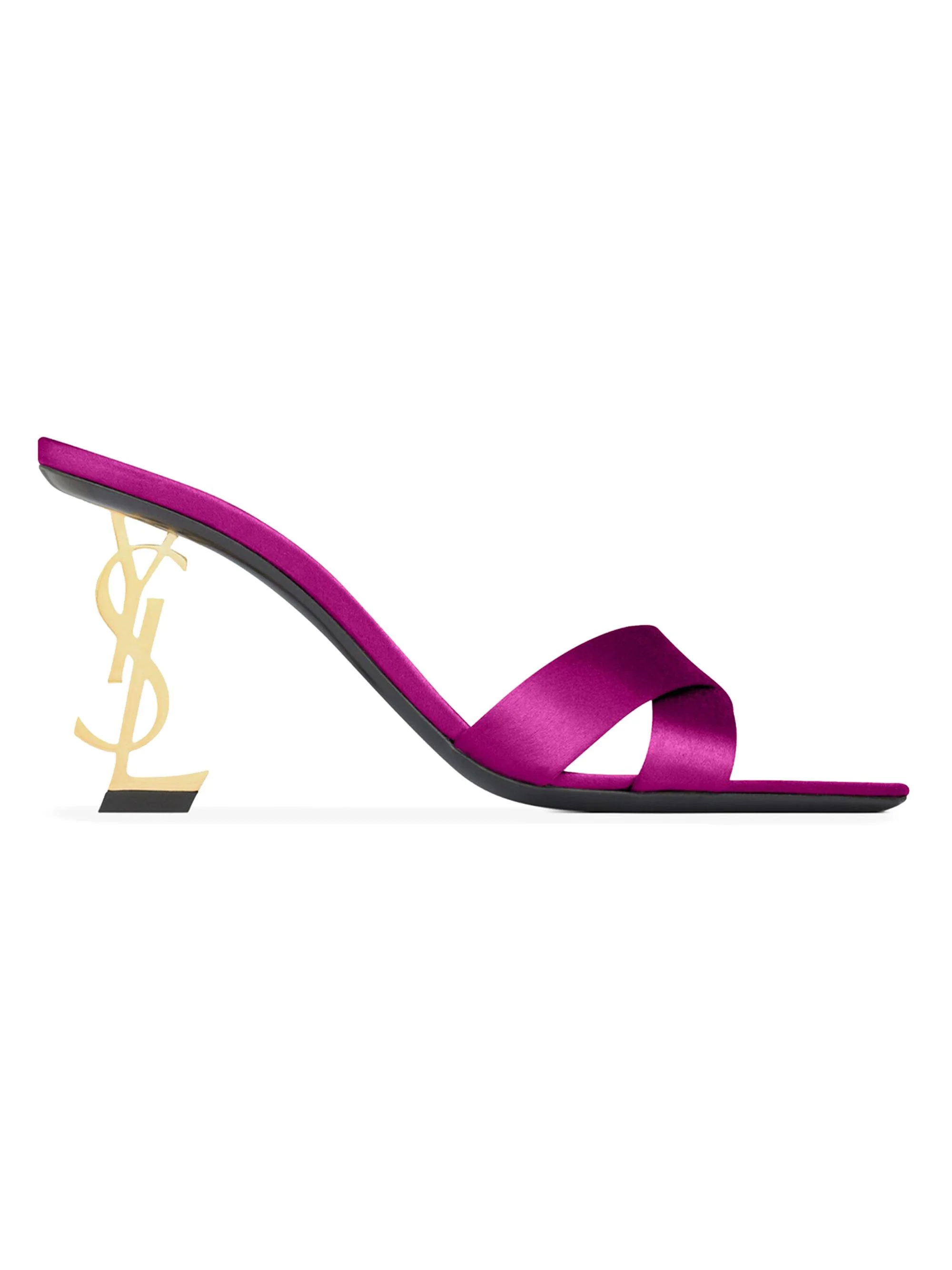 Women's Opyum Mules in Satin Crepe - Fuchsia - 1