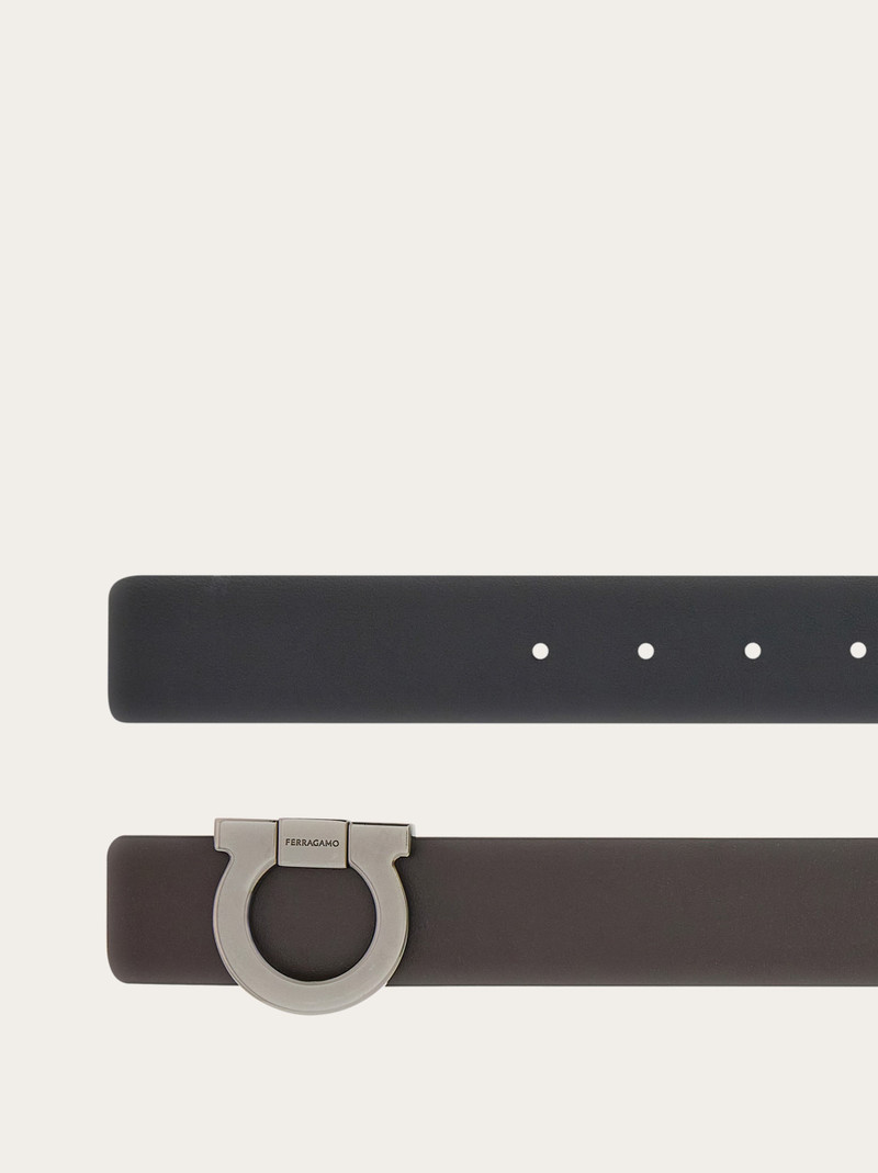 FERRAGAMO Fixed reversible Gancini belt outlook