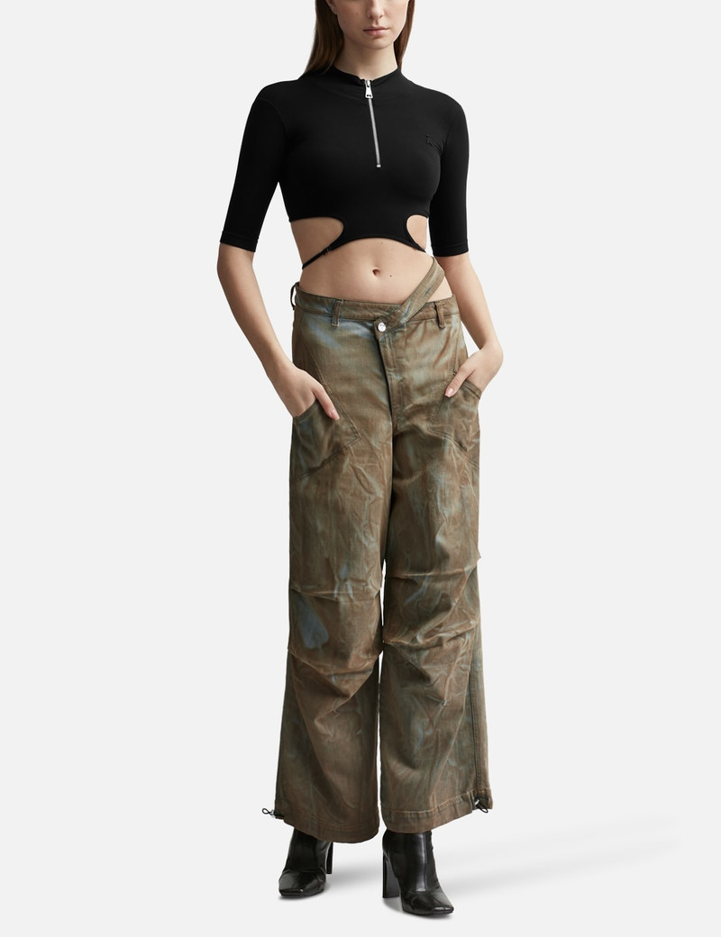 ANDREĀDAMO SCULPTING JERSEY CUT-OUT TOP outlook