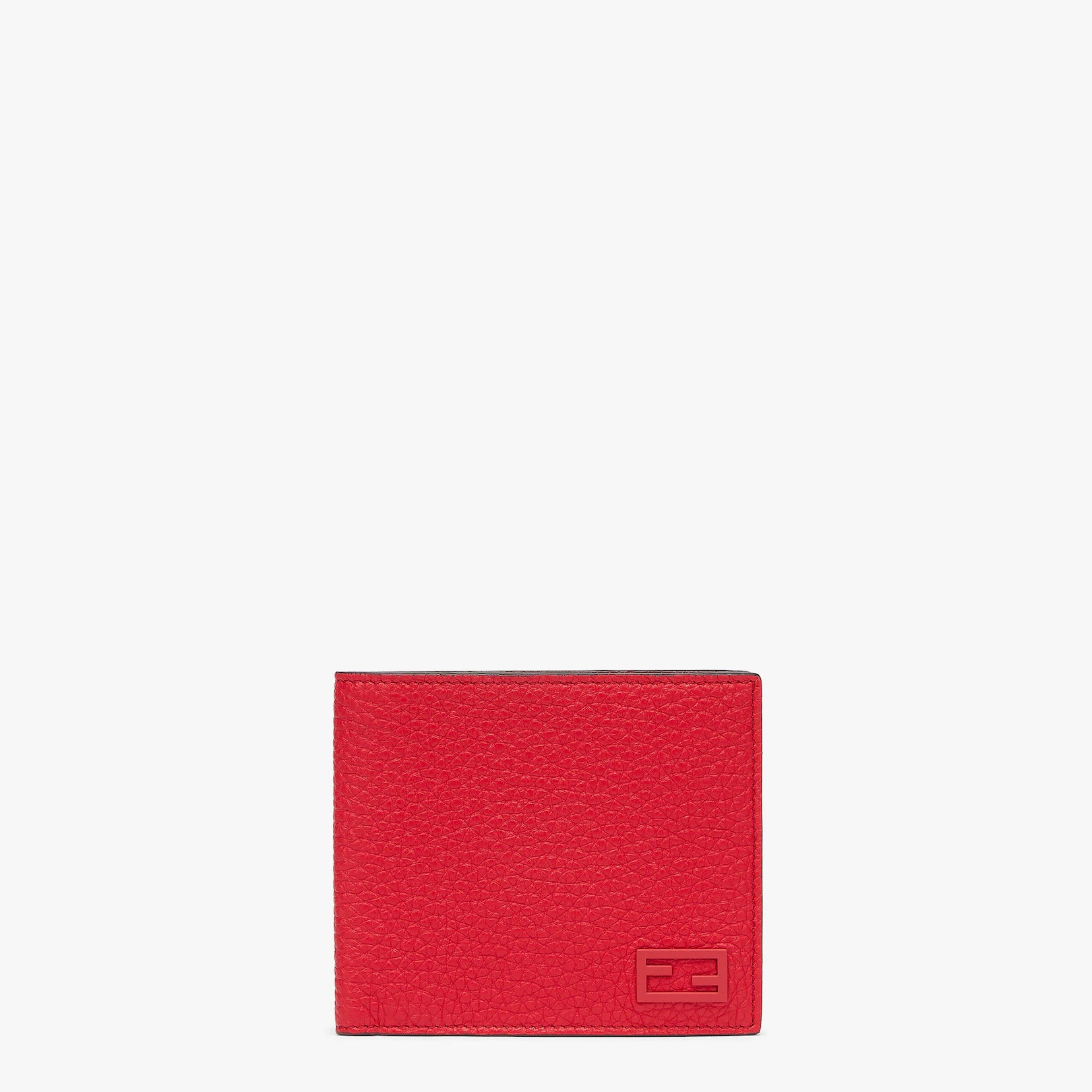 Red leather bi-fold wallet - 1