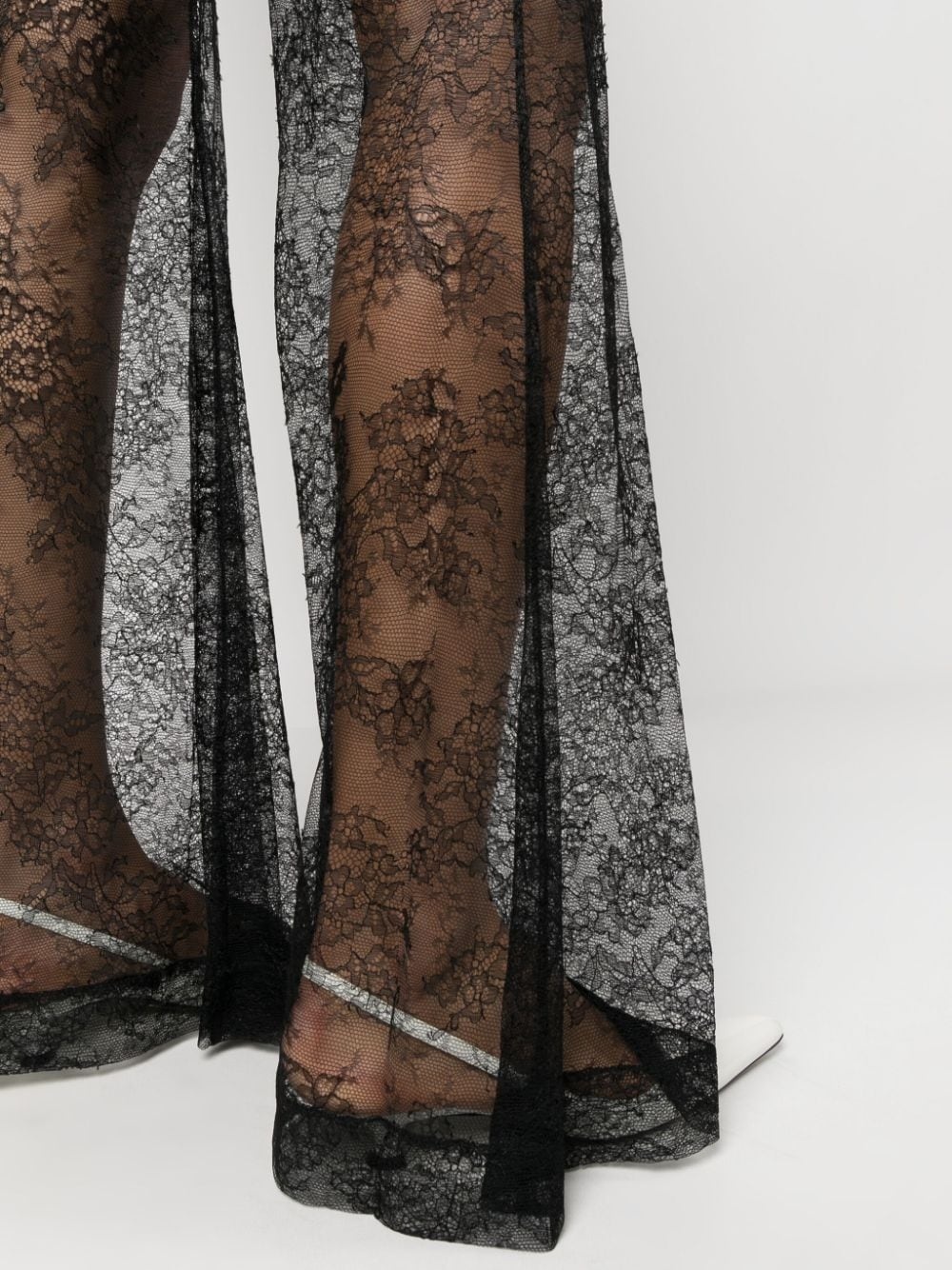 lace sheer wide-leg trousers - 5