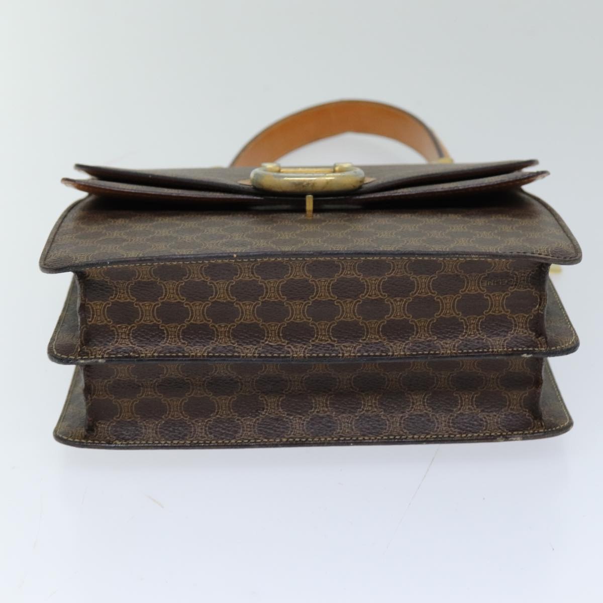CELINE Macadam Canvas Hand Bag Pvc Brown - 5