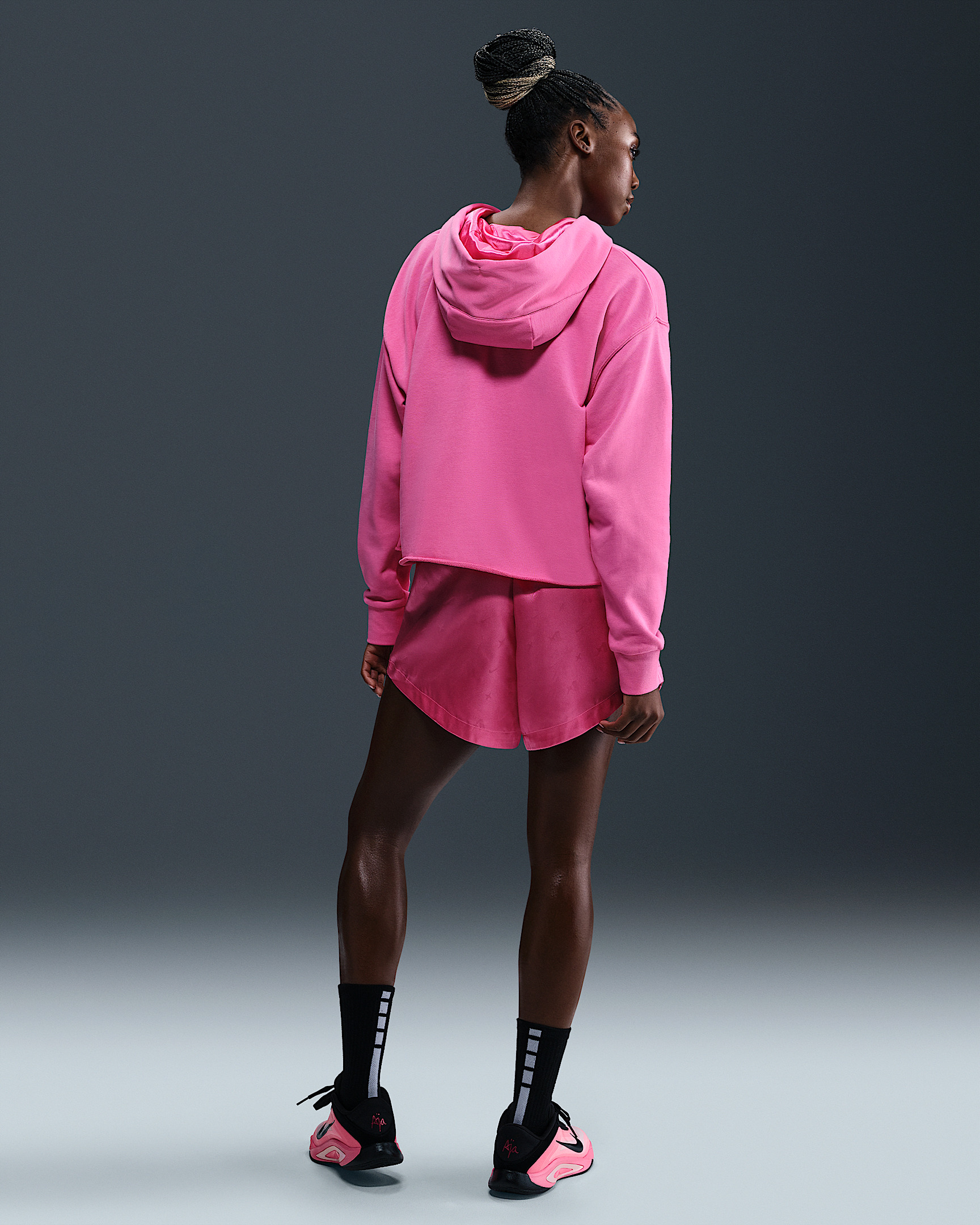 A'ja Wilson Women's Oversized Cropped Basketball Hoodie - 5