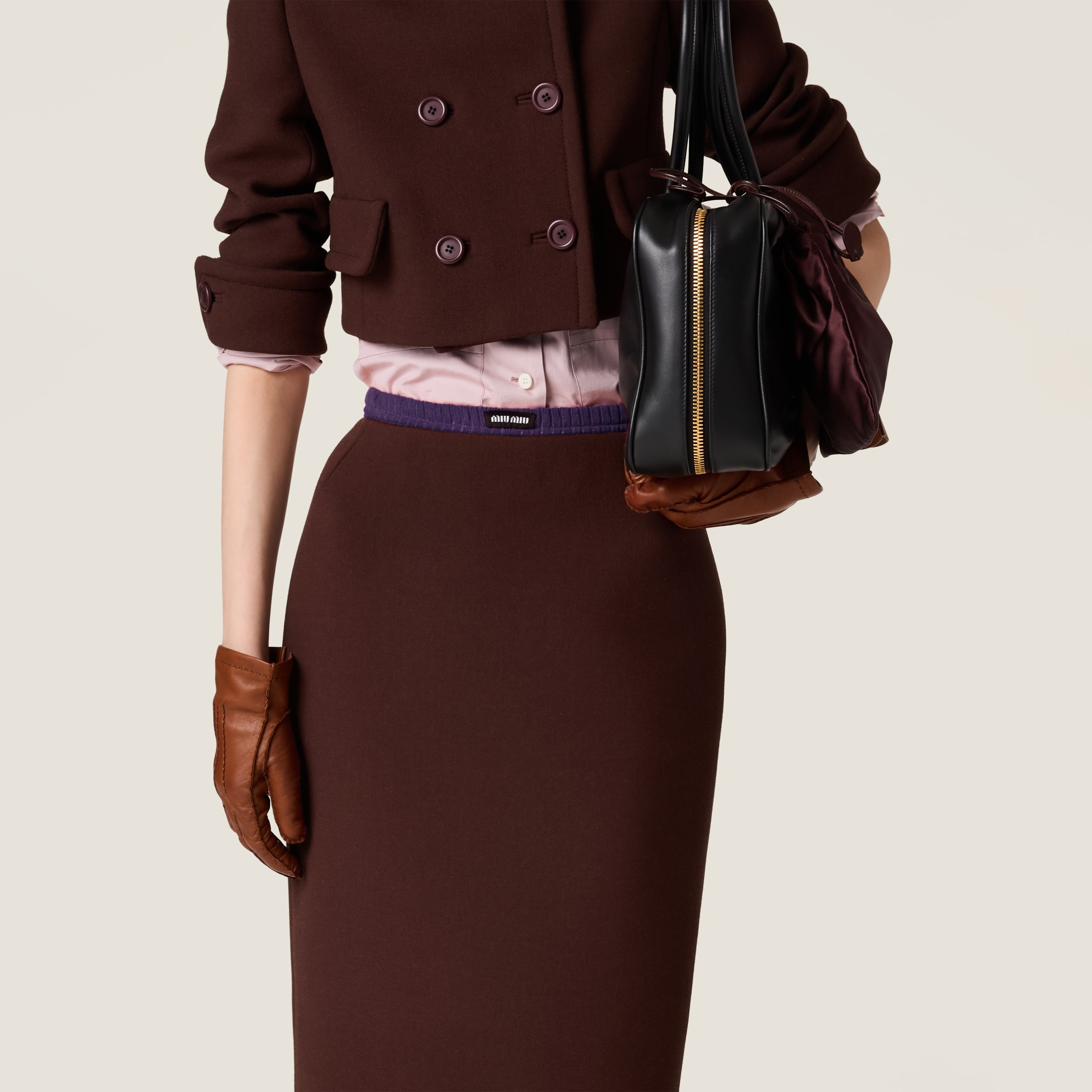 Natté pencil skirt - 5