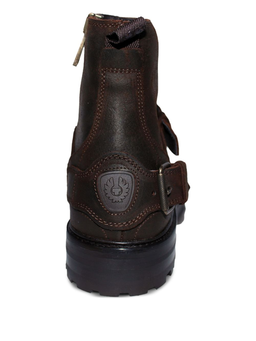 buckle-strap leather boots - 4