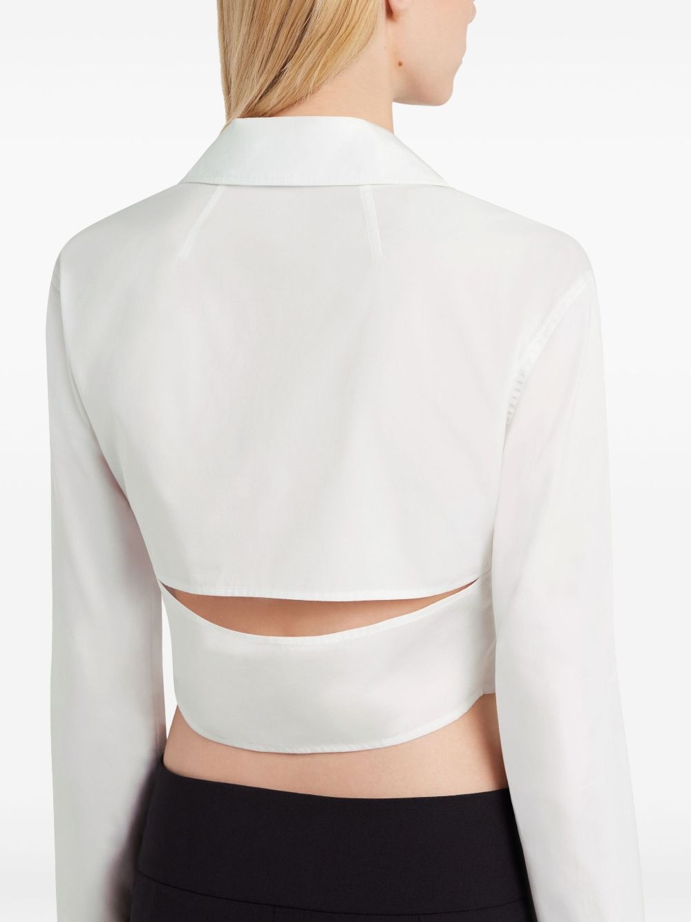 cropped poplin shirt - 5