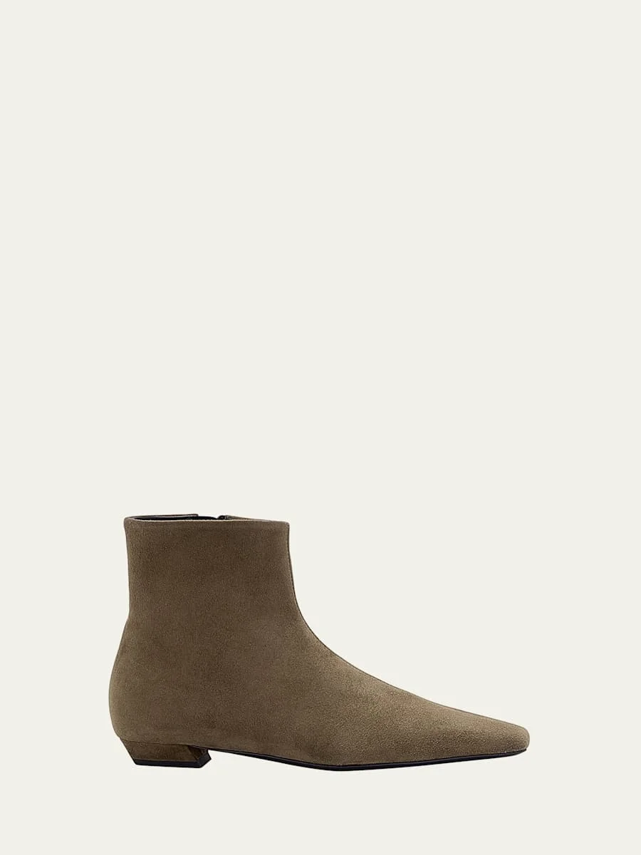 Trap Suede Zip Booties - 1