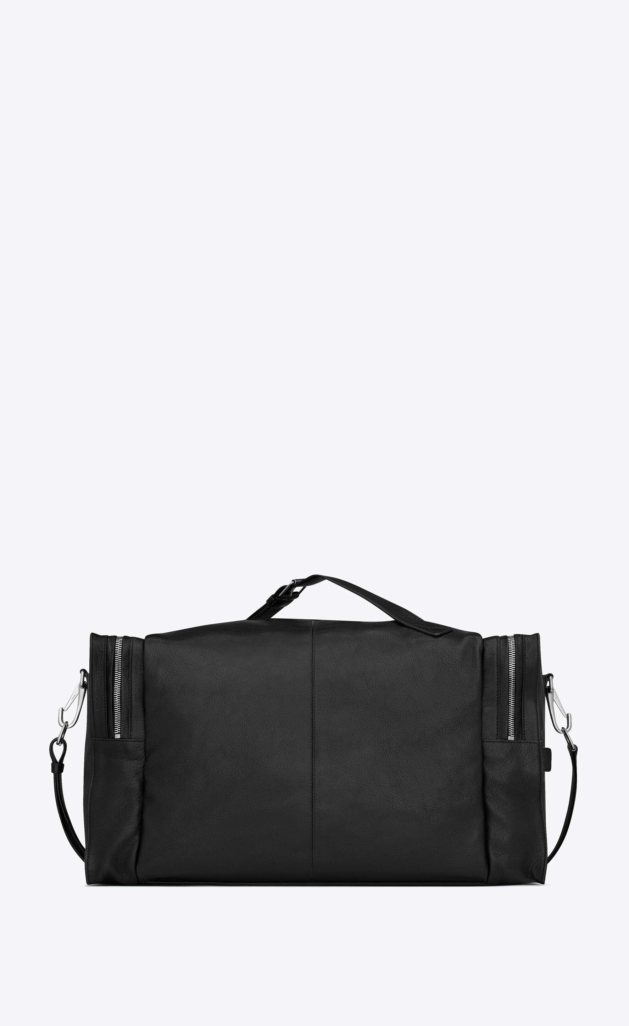 square duffle bag in smooth leather - 2