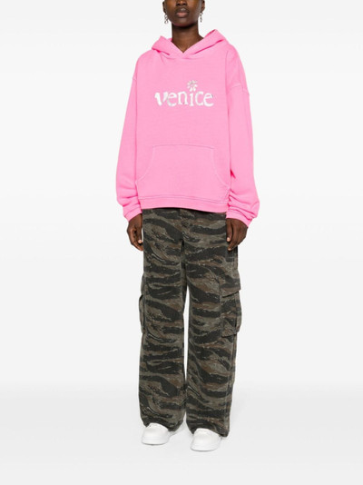 ERL Venice-print cotton hoodie outlook