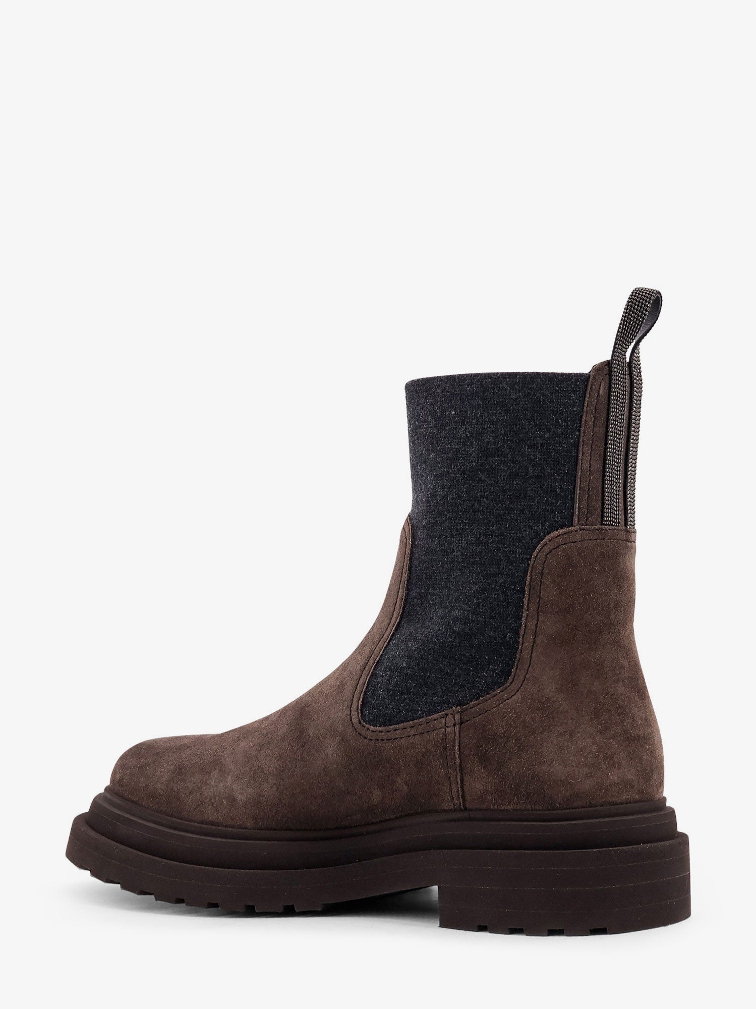 Brunello Cucinelli Suede Ankle Boots With Monili Detail - 3