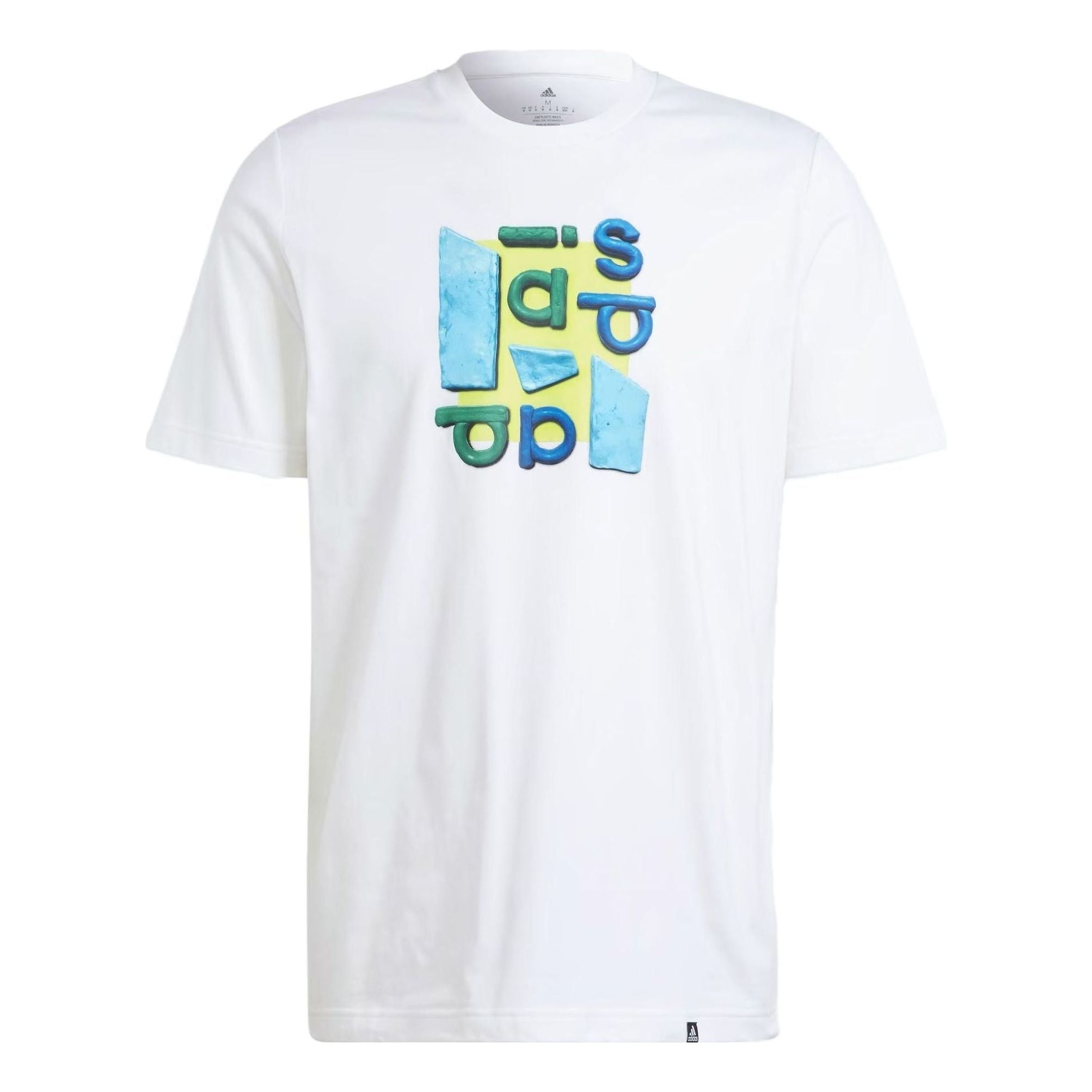 adidas Sportswear Photo Real Two-Tone T-Shirt 'White Blue' HY1335 - 1