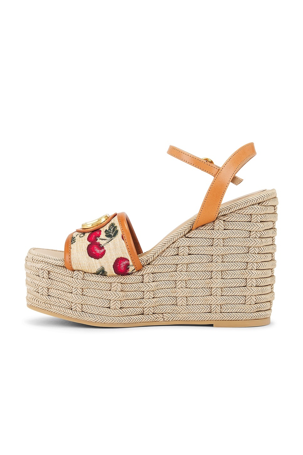 V Logo Signature Espadrilla Wedge - 5