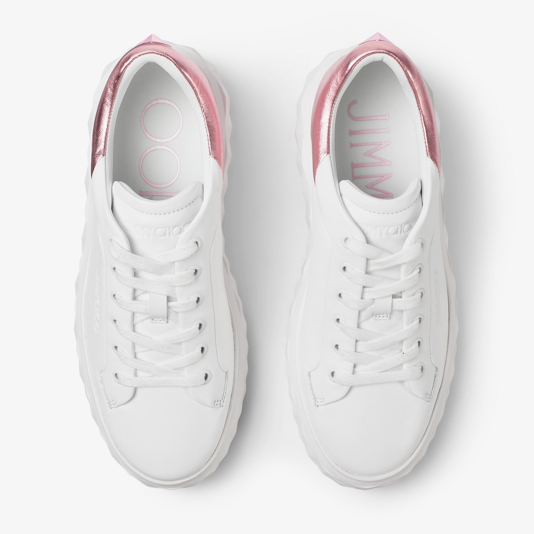 Diamond Maxi/F II
White Nappa Leather Trainers - 4