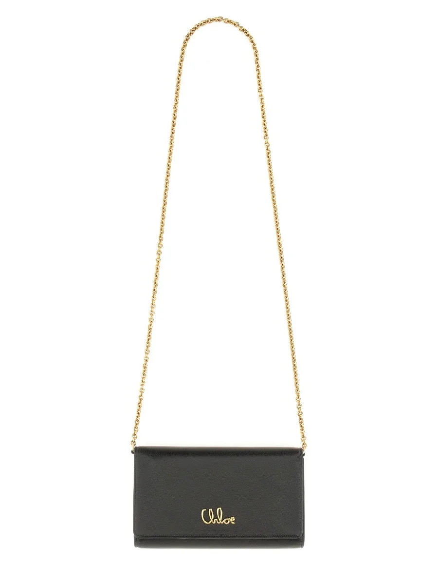Chloé Women "Chloé Iconic" Flap And Chain Wallet - 1
