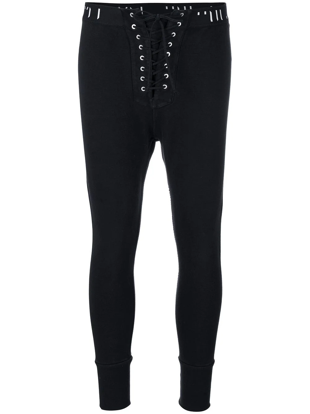 lace-up skinny sweatpants - 1