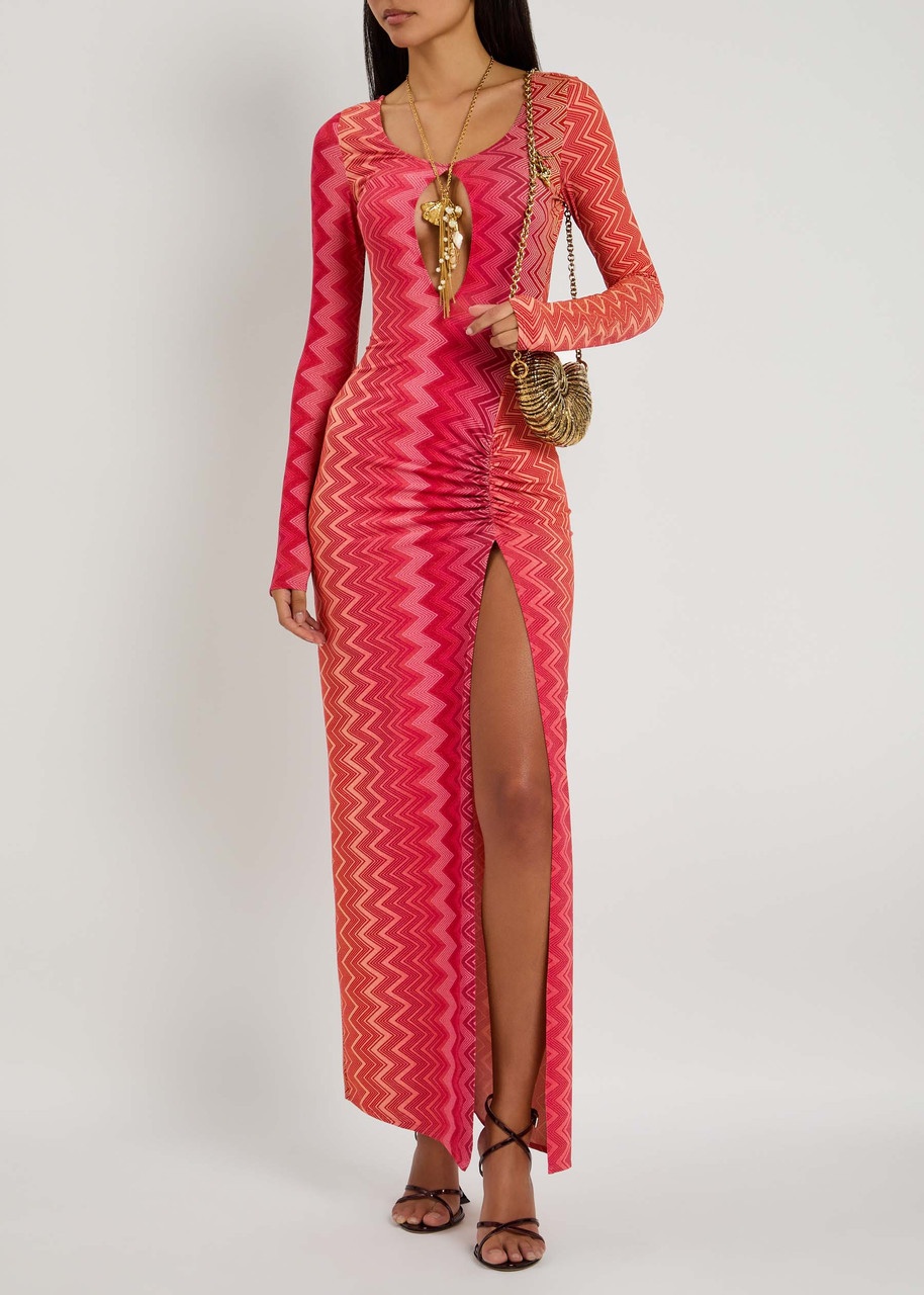 Missoni Zigzag-printed Lamé Maxi Dress - 4