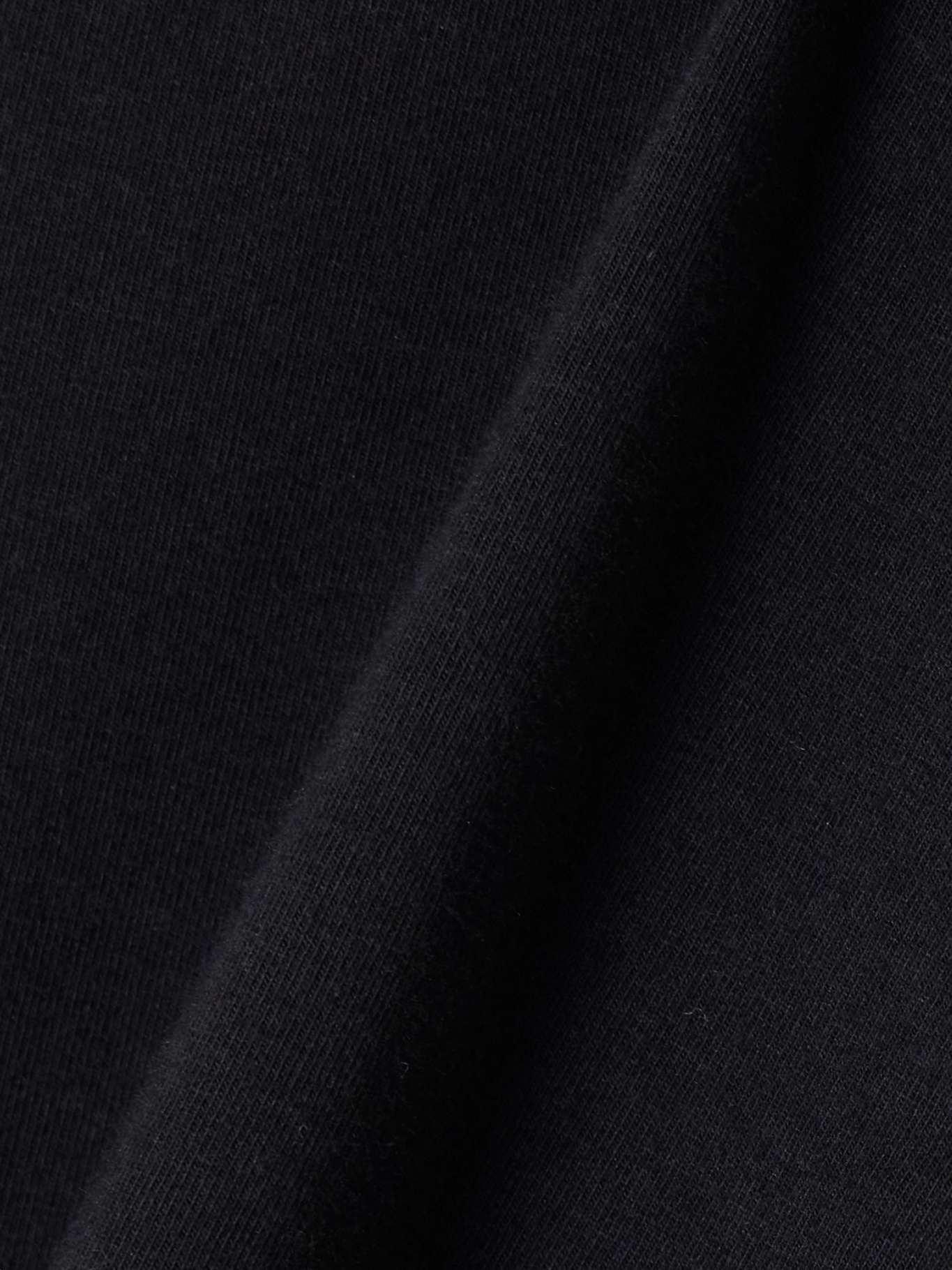 Stretch-cotton jersey T-shirt - Light Heather Gray Black - 4