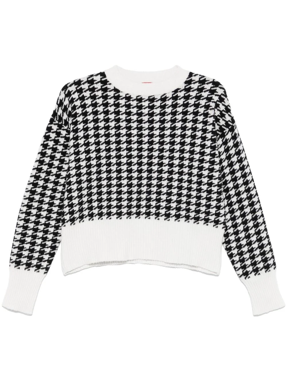 houndstooth-intarsia sweater - 1