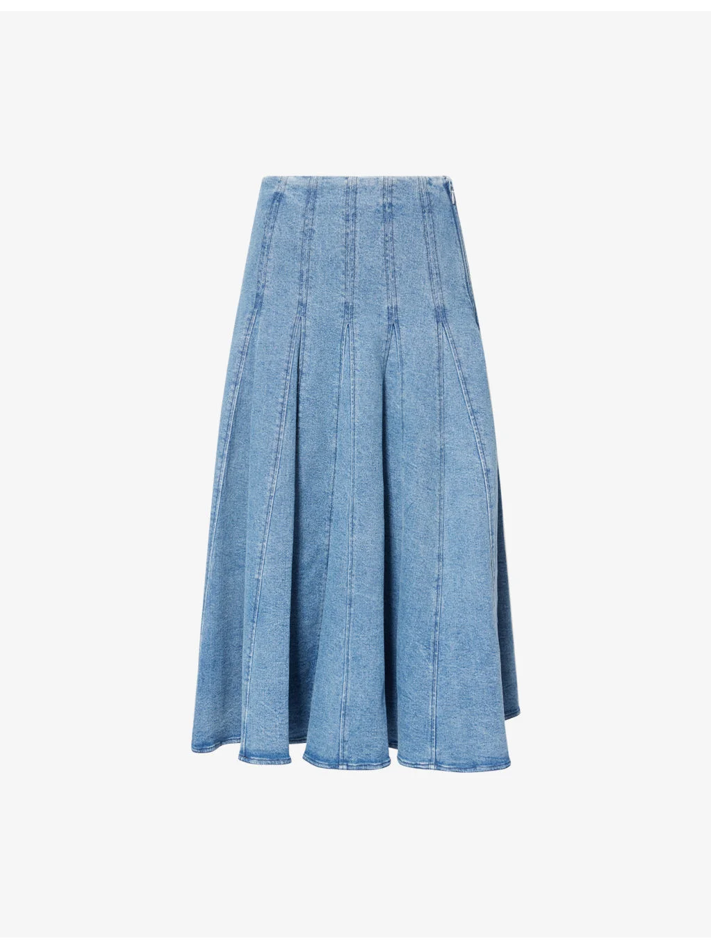 Taylan Panelled Stretch-Denim Midi Skirt - 1