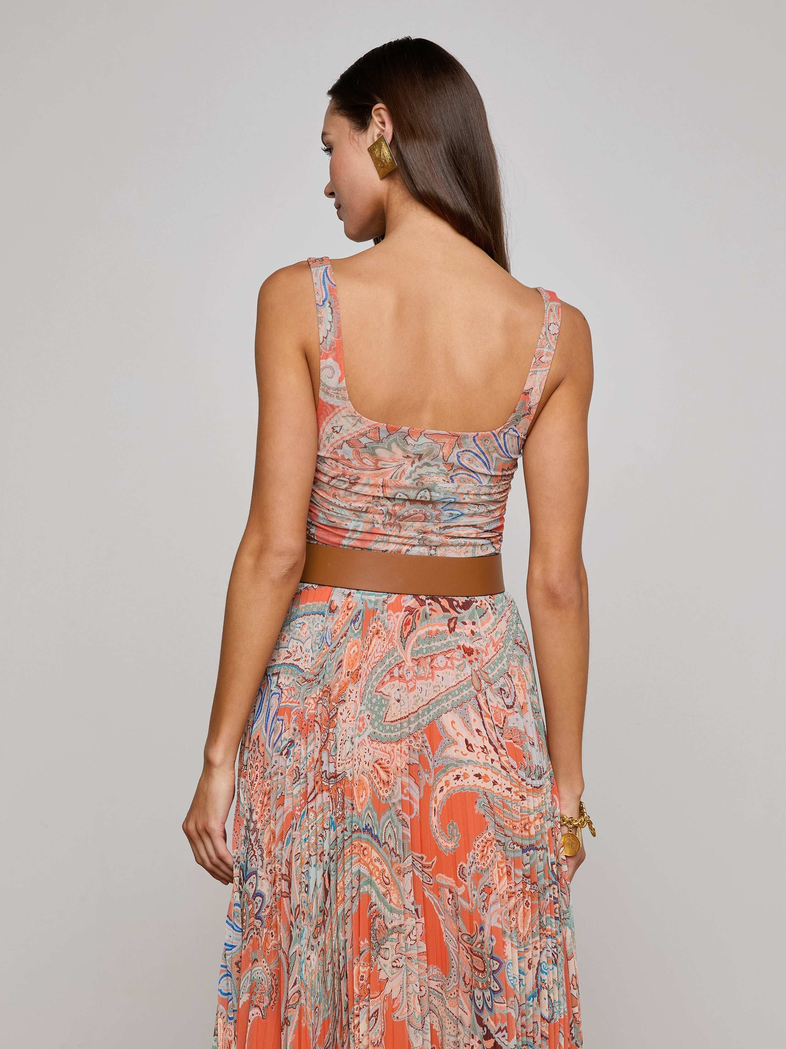 Rasha Mesh Paisley Tank - 5