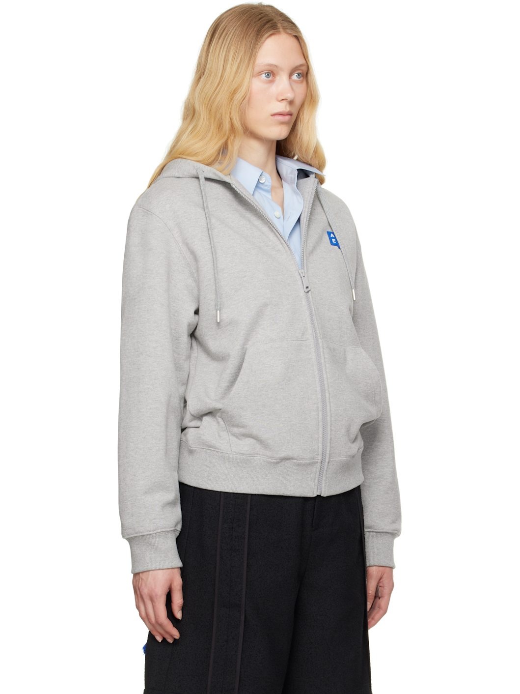 Gray Sig; TRS Tag 01 Zip-Up Hoodie - 2