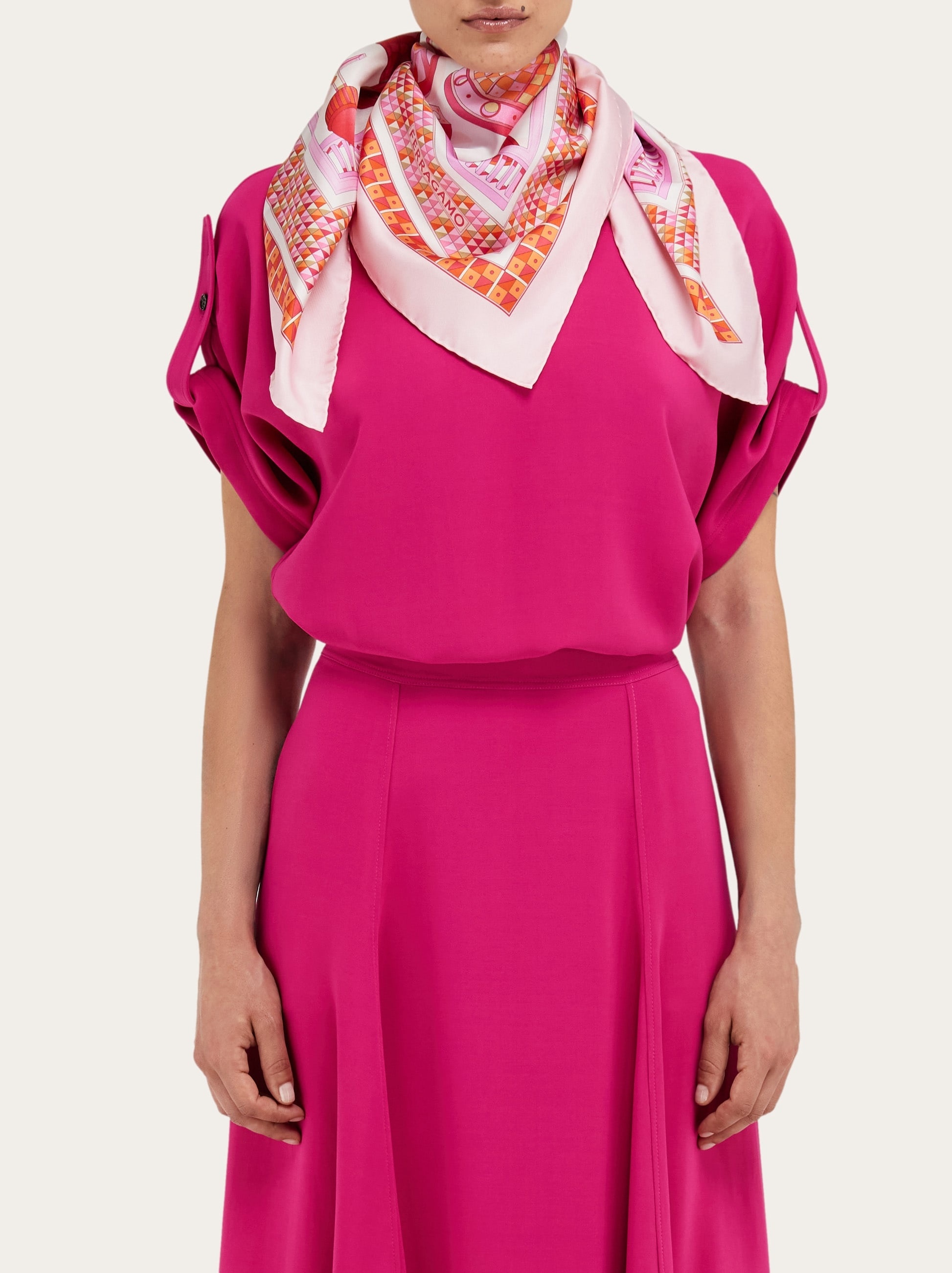 Nadir print silk scarf - 3
