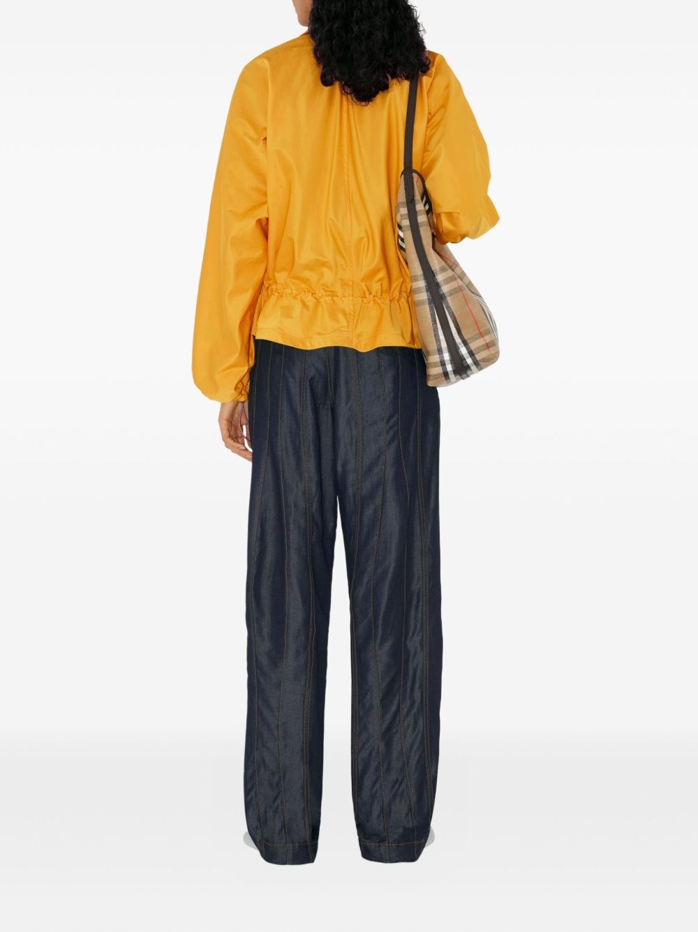 satin hooded trench coat - 4