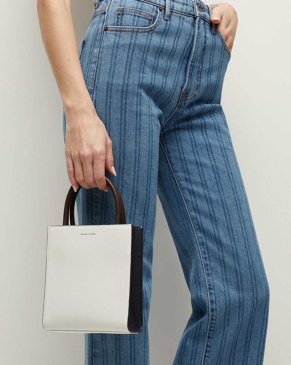CROSBIE STRIPED LOAFER LENGTH WIDE-LEG JEAN - 5
